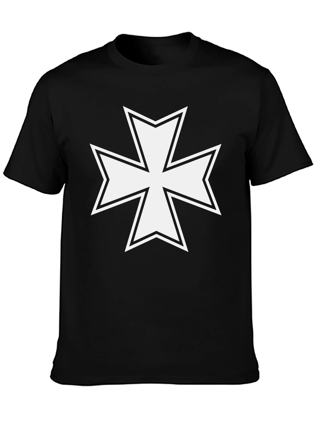 Iron Cross Graphic T-Shirt - Black Cotton Tee