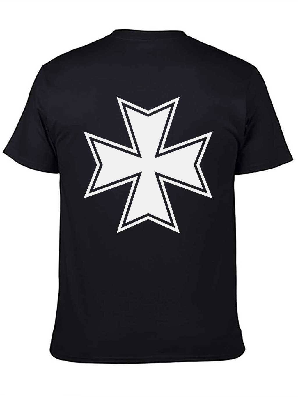 Iron Cross Graphic T-Shirt - Black Cotton Tee