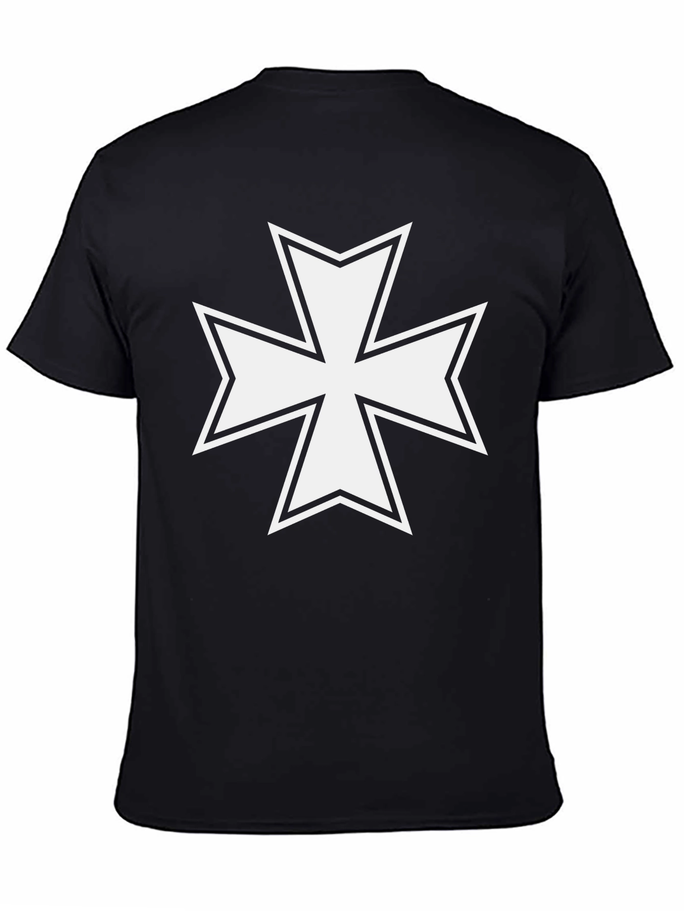 Iron Cross Graphic T-Shirt - Black Cotton Tee