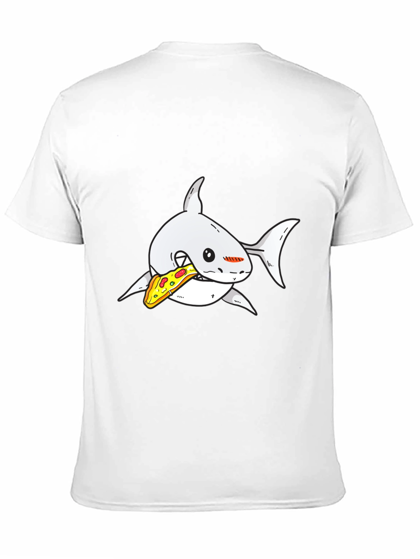 Shark Pizza Graphic Tee - Black Cotton T-Shirt