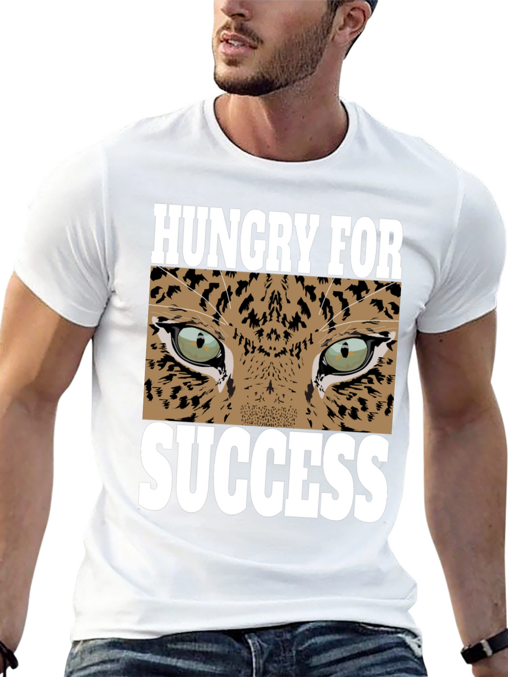Hungry for Success Leopard Print T-Shirt