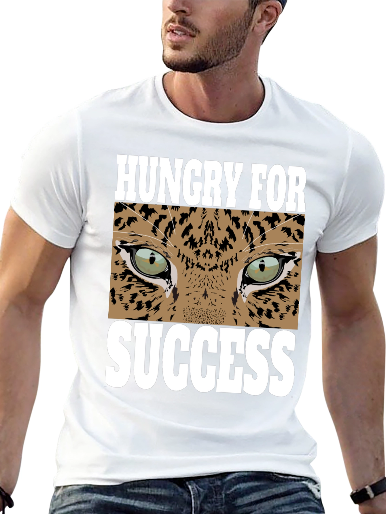 Hungry for Success Leopard Print T-Shirt