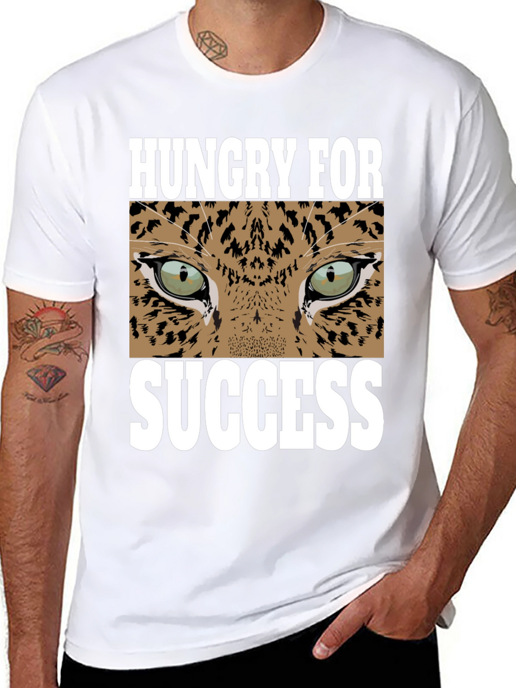 Hungry for Success Leopard Print T-Shirt
