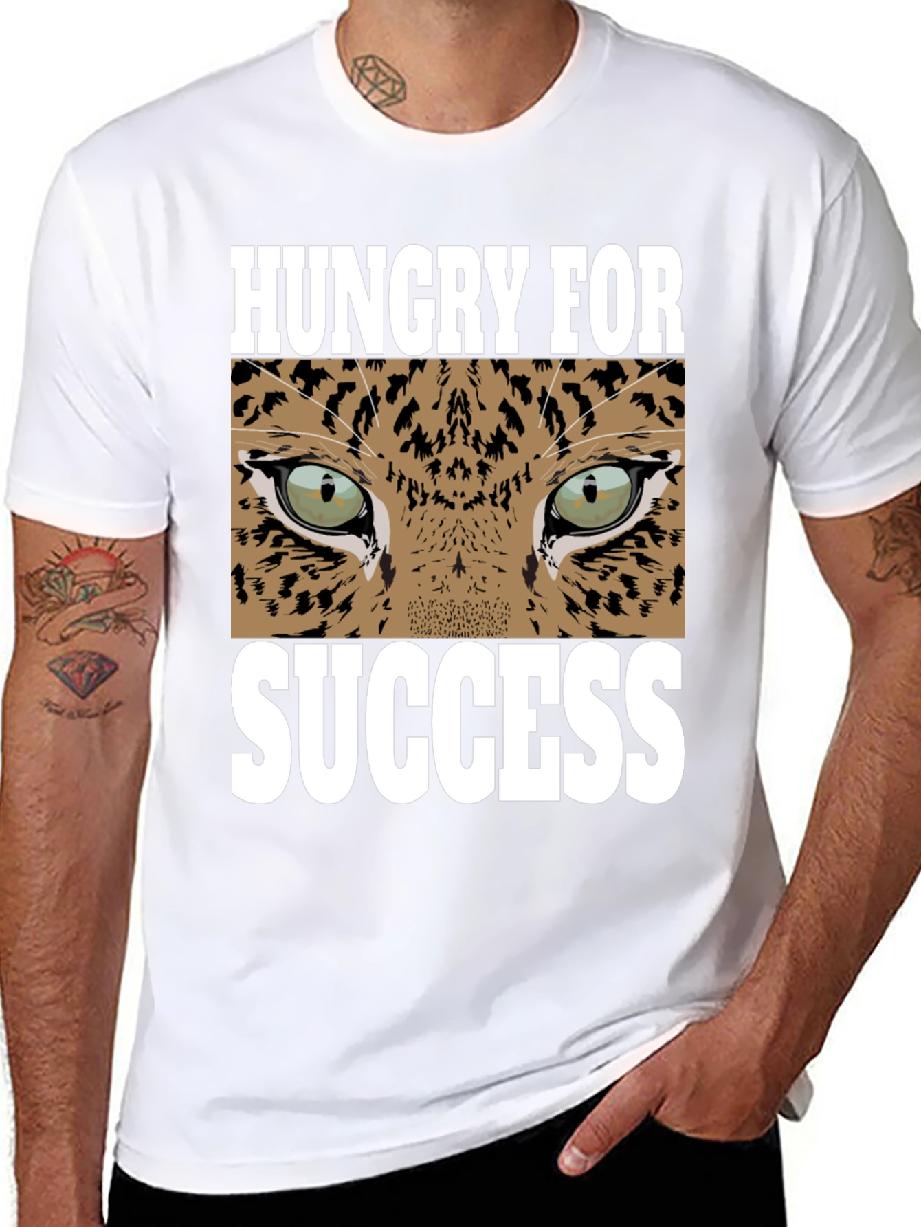 Hungry for Success Leopard Print T-Shirt