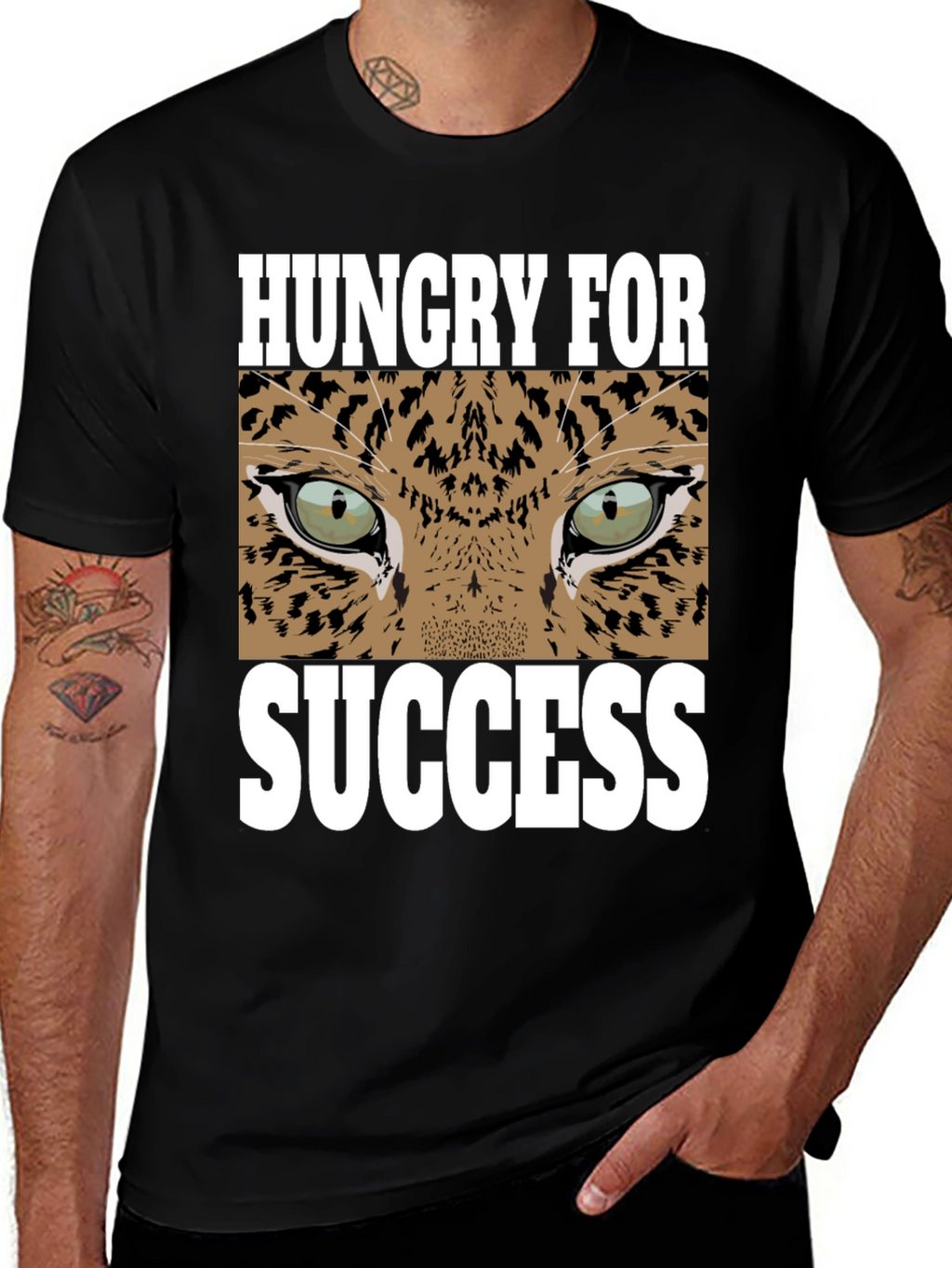 Hungry for Success Leopard Print T-Shirt