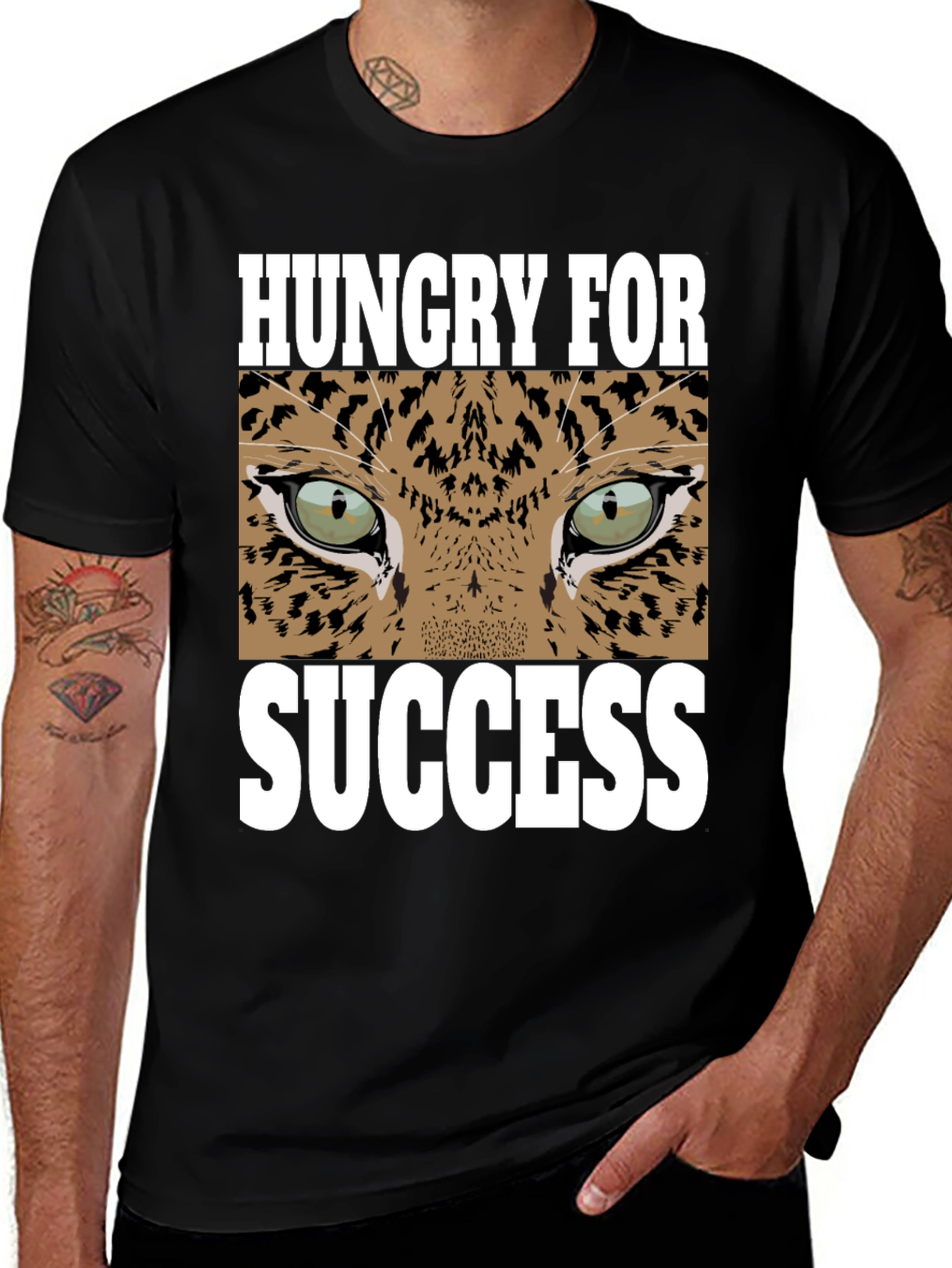Hungry for Success Leopard Print T-Shirt