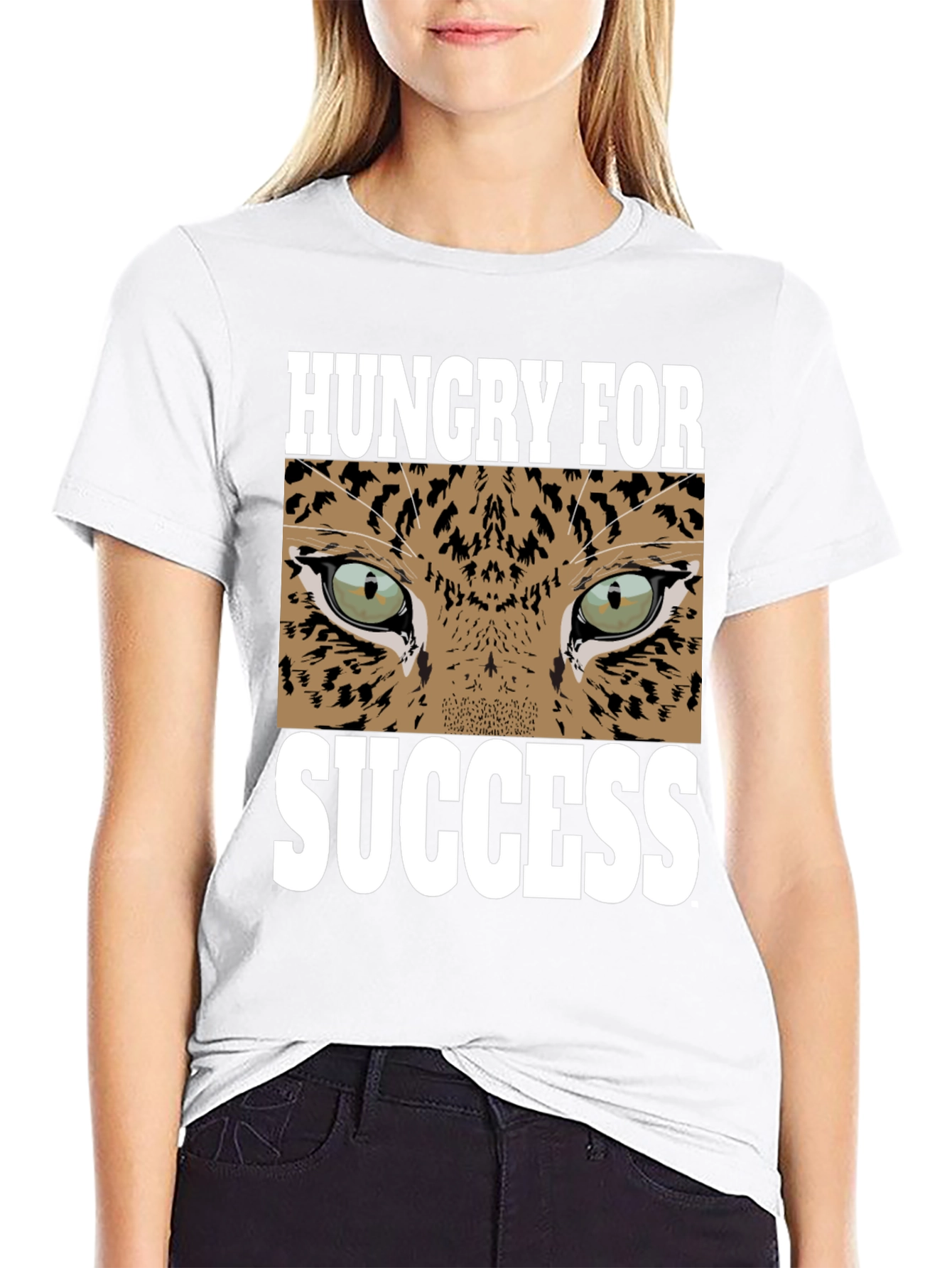 Hungry for Success Leopard Print T-Shirt