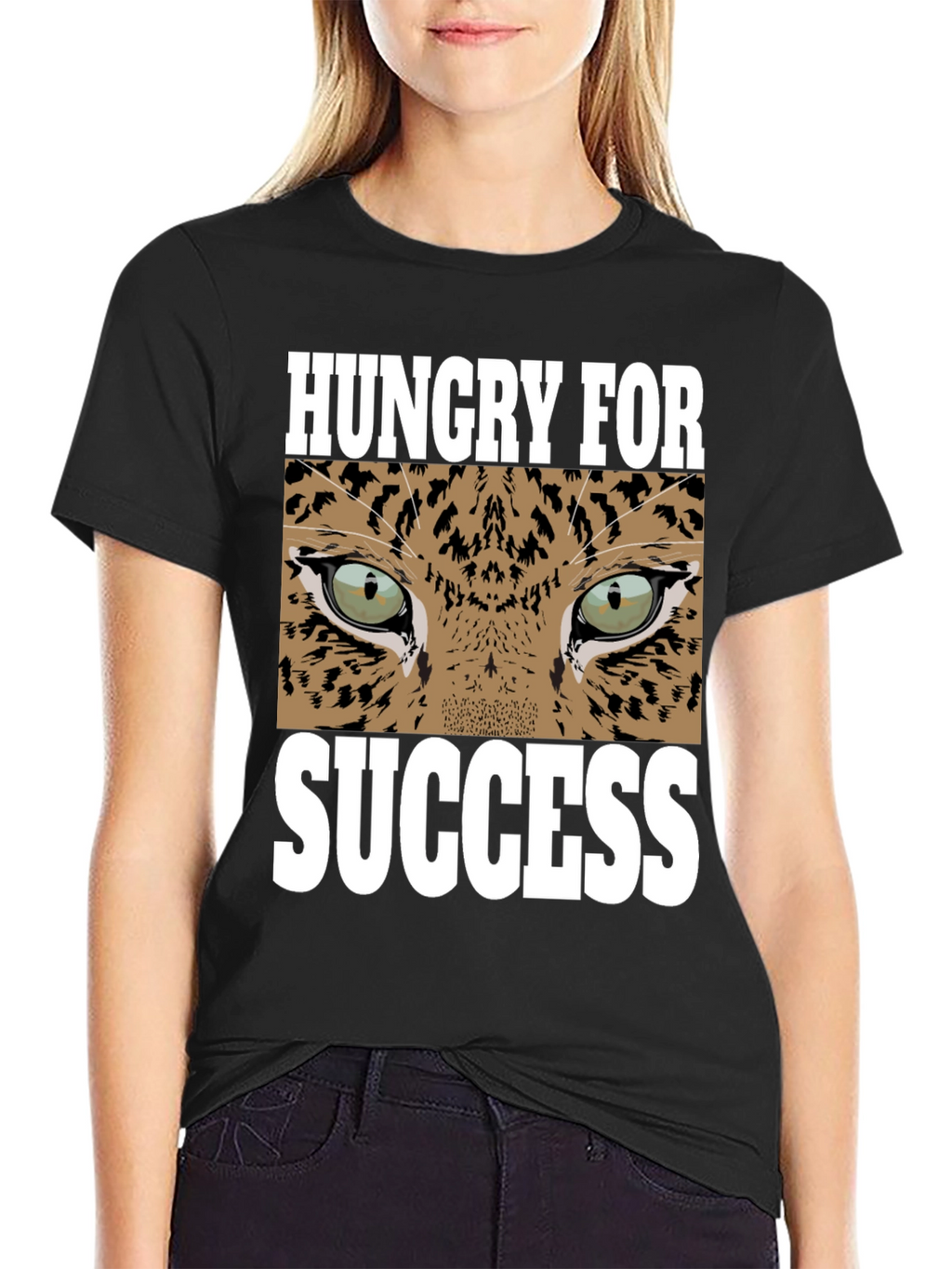 Hungry for Success Leopard Print T-Shirt