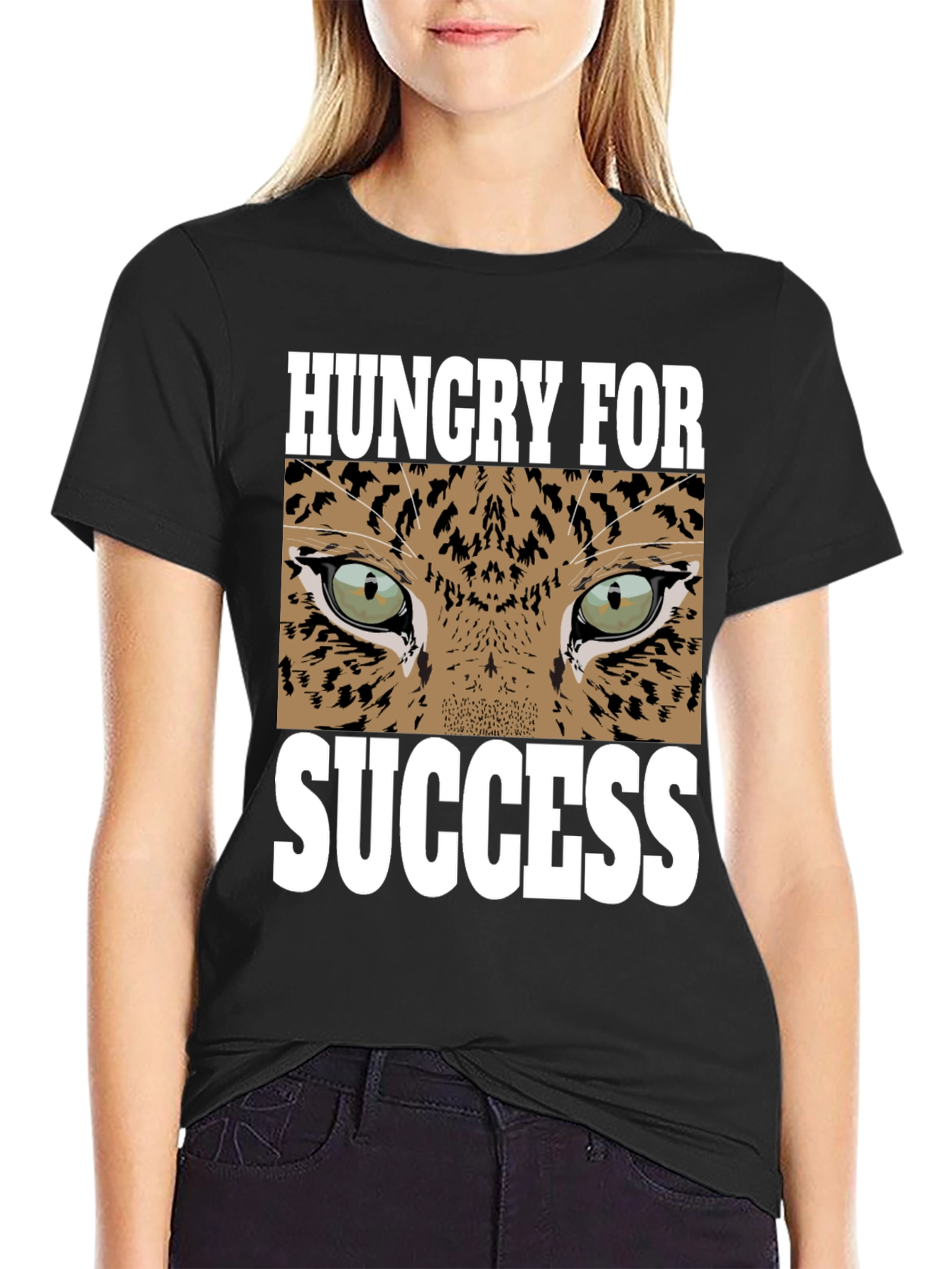 Hungry for Success Leopard Print T-Shirt