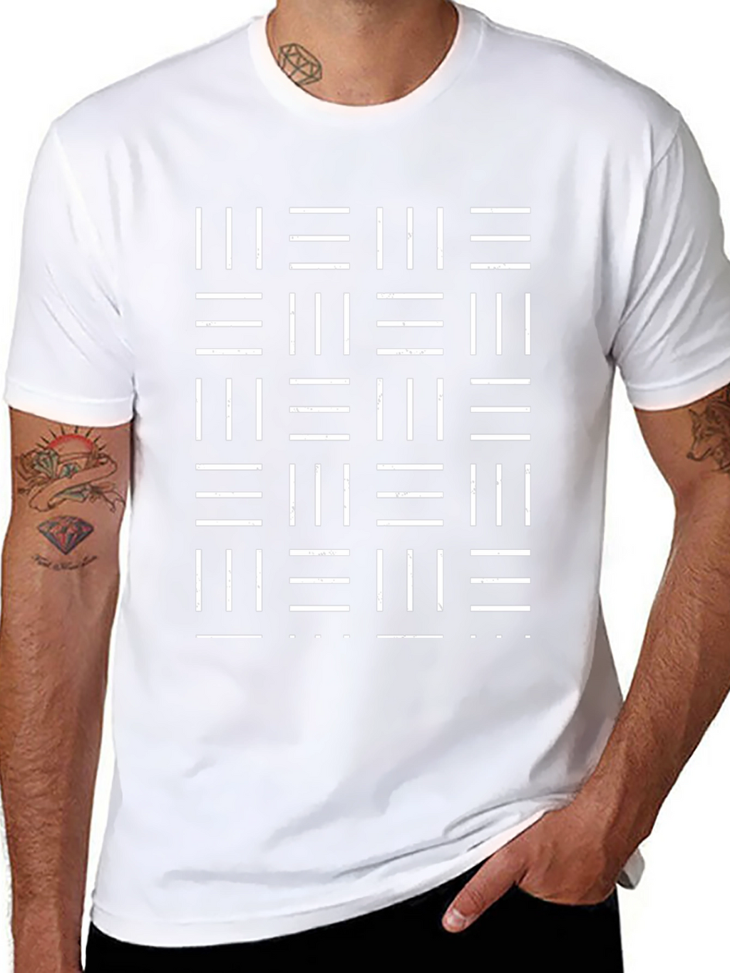 Abstract Pattern Graphic Tee - Black Casual Shirt