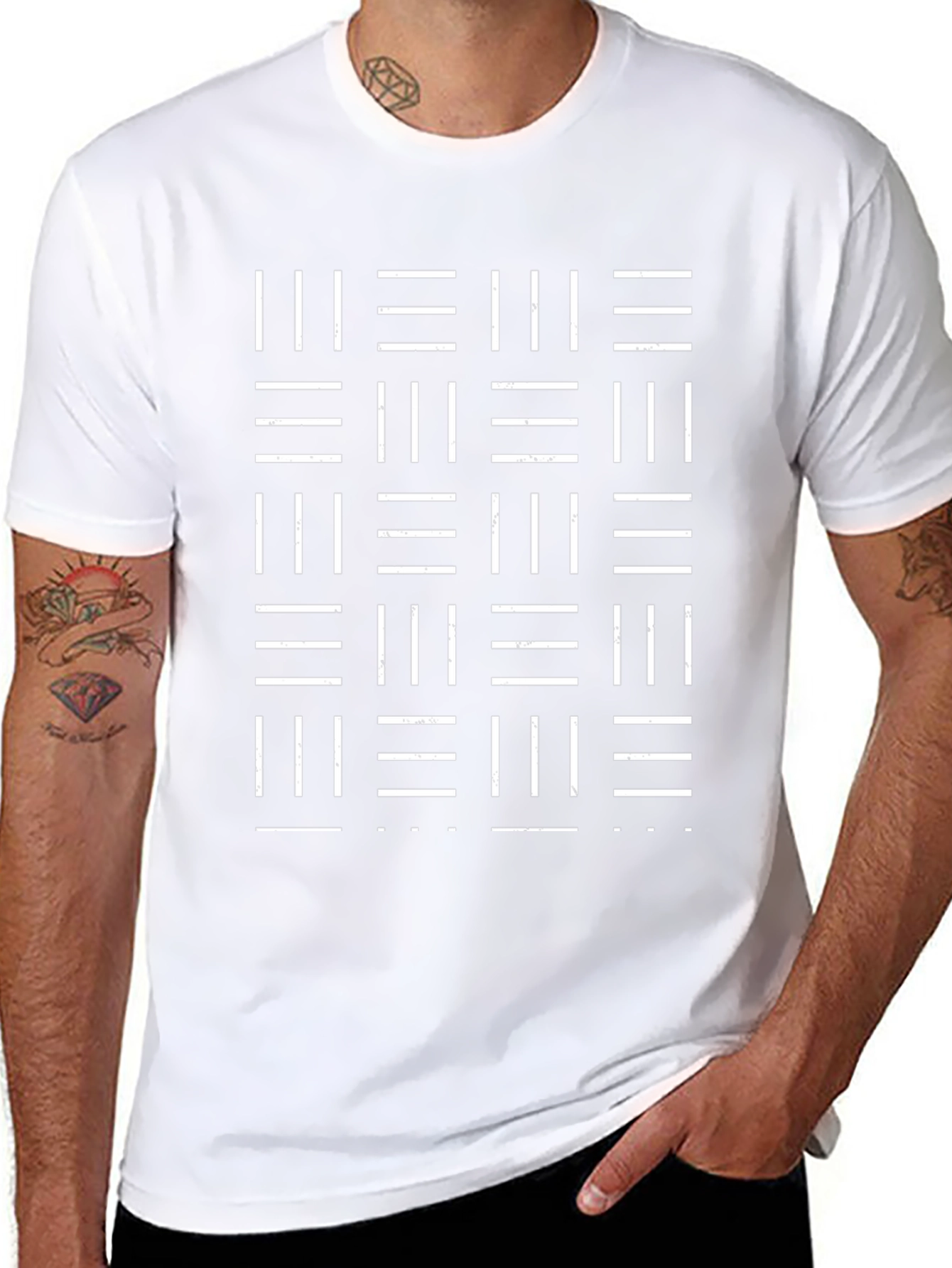 Abstract Pattern Graphic Tee - Black Casual Shirt