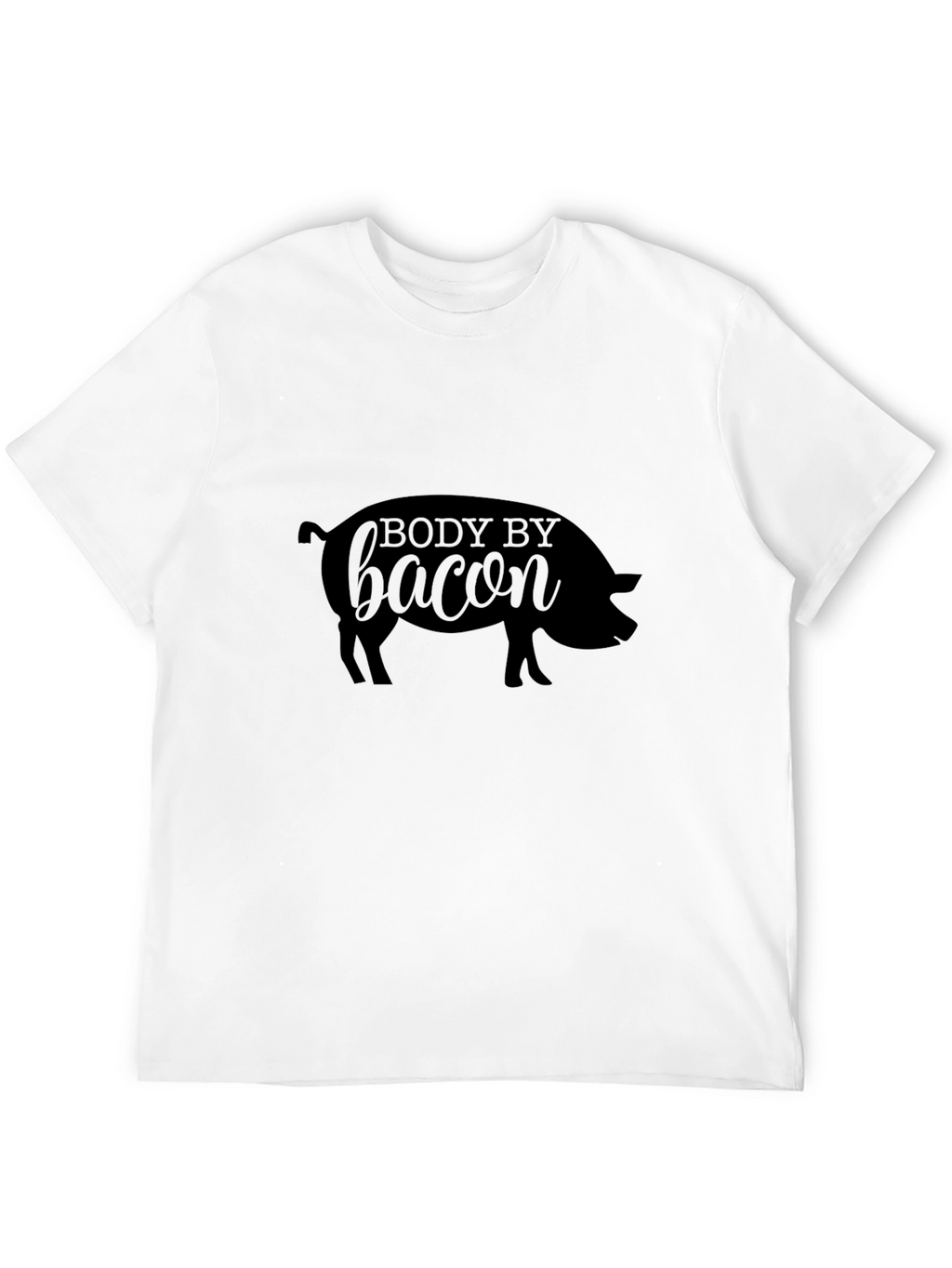 Body By Bacon Pig Graphic Tee - Black