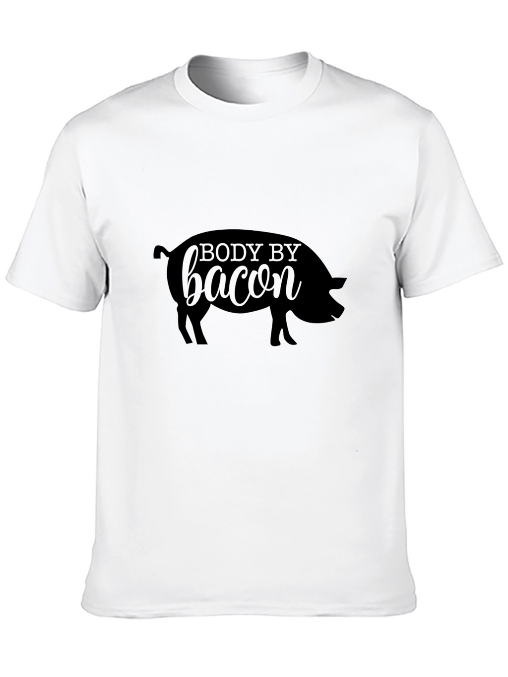 Body By Bacon Pig Graphic Tee - Black
