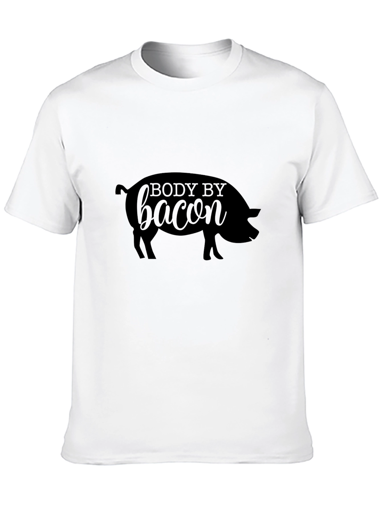 Body By Bacon Pig Graphic Tee - Black