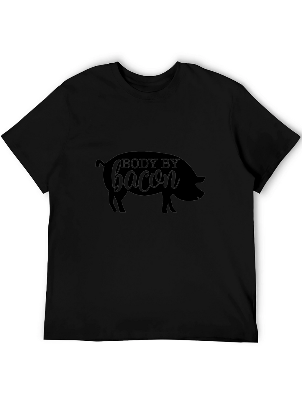 Body By Bacon Pig Graphic Tee - Black