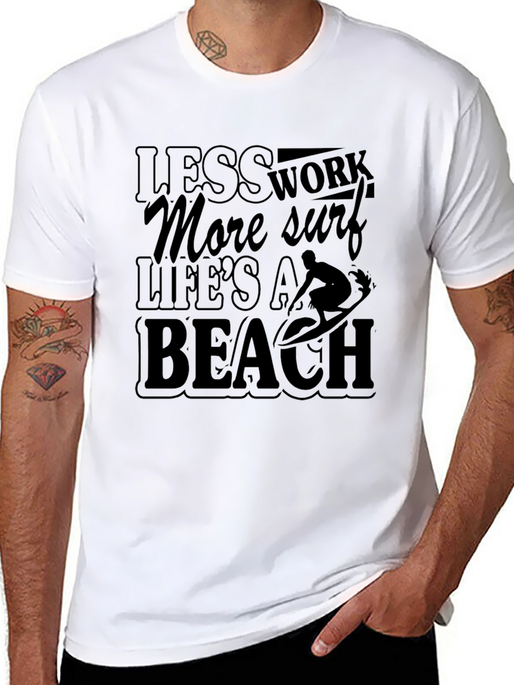 Lifes a Beach Mens Graphic T-Shirt
