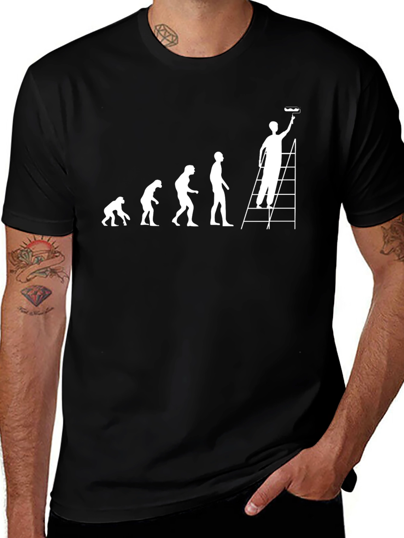 Painter Evolution T-Shirt - Funny DIY Home Improvement Tee