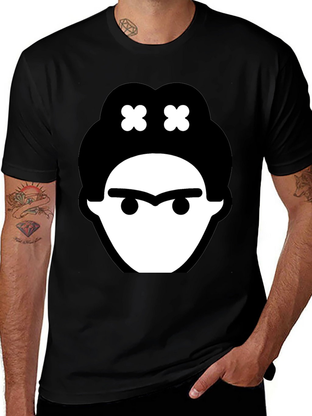 Frida Kahlo Graphic Tee - Black Cotton T-Shirt