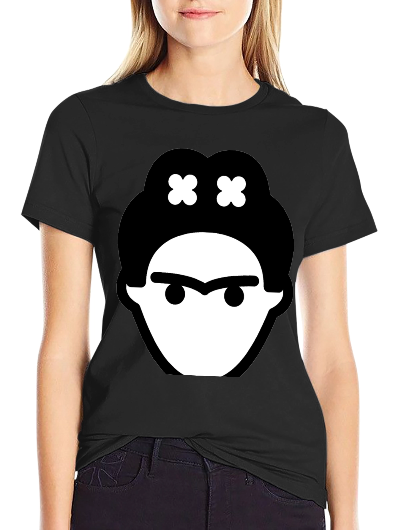 Frida Kahlo Graphic Tee - Black Cotton T-Shirt