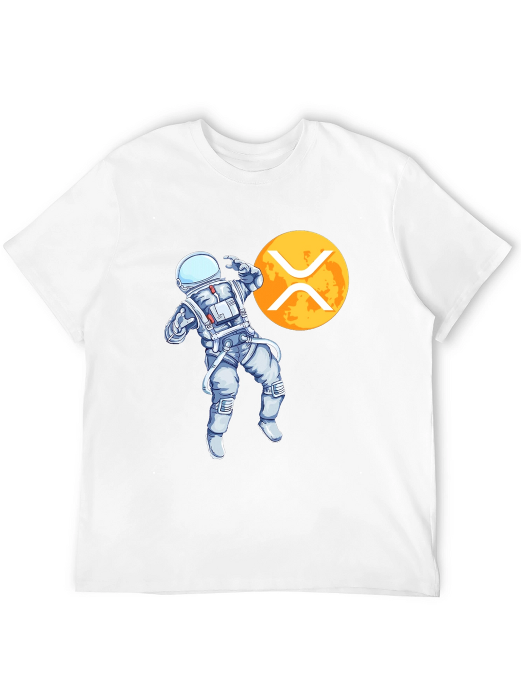 Astronaut XRP Crypto Black T-Shirt