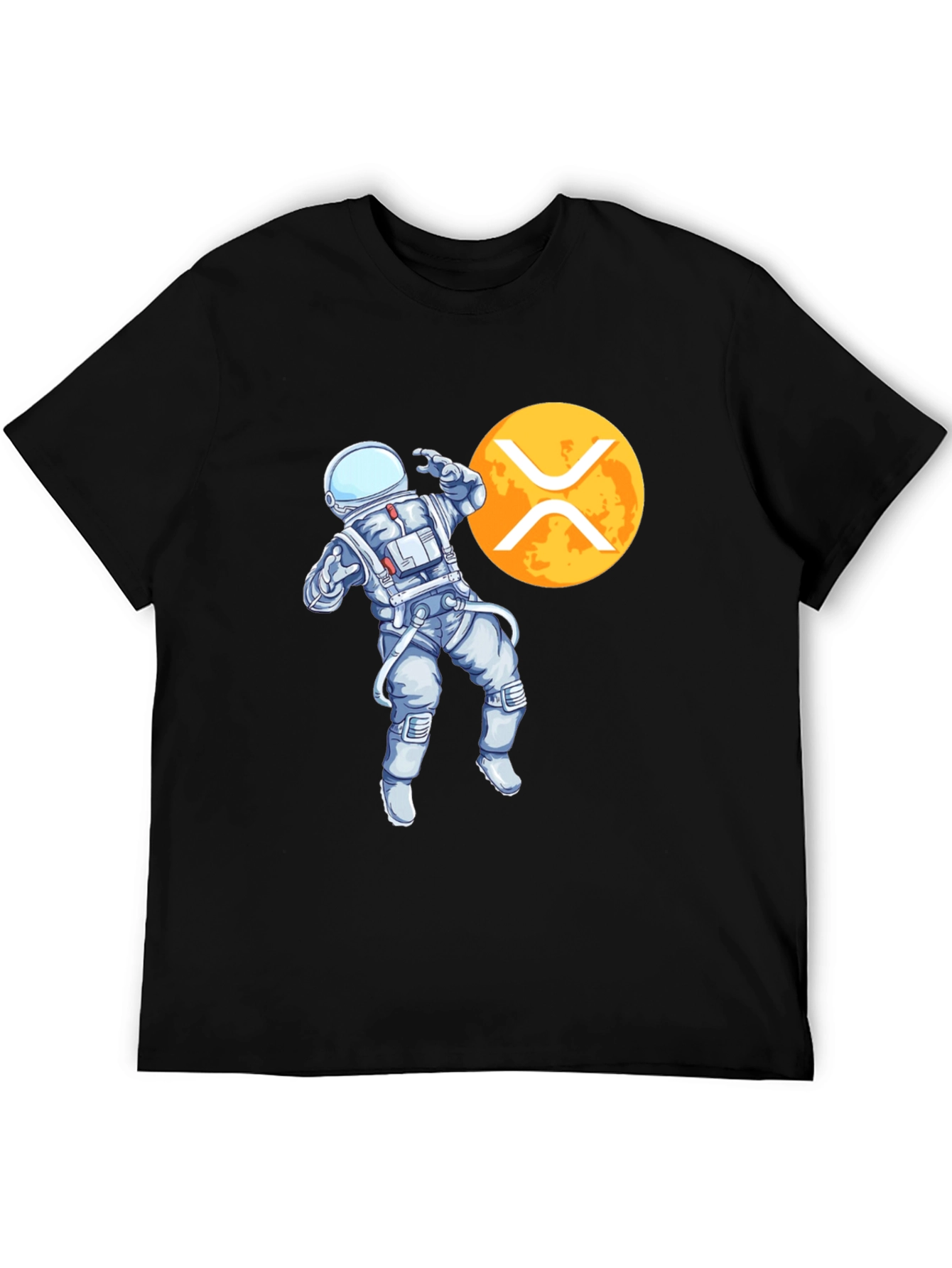Astronaut XRP Crypto Black T-Shirt