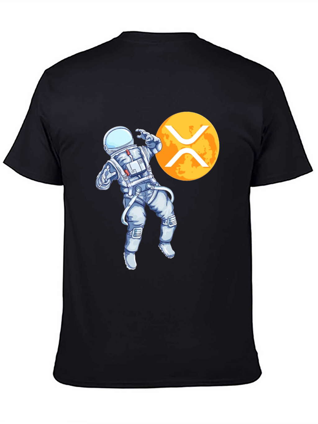 Astronaut XRP Crypto Black T-Shirt