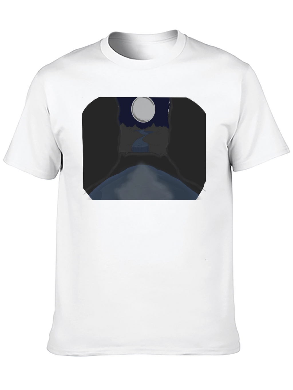 Moonlit River Graphic Tee - Unique Design