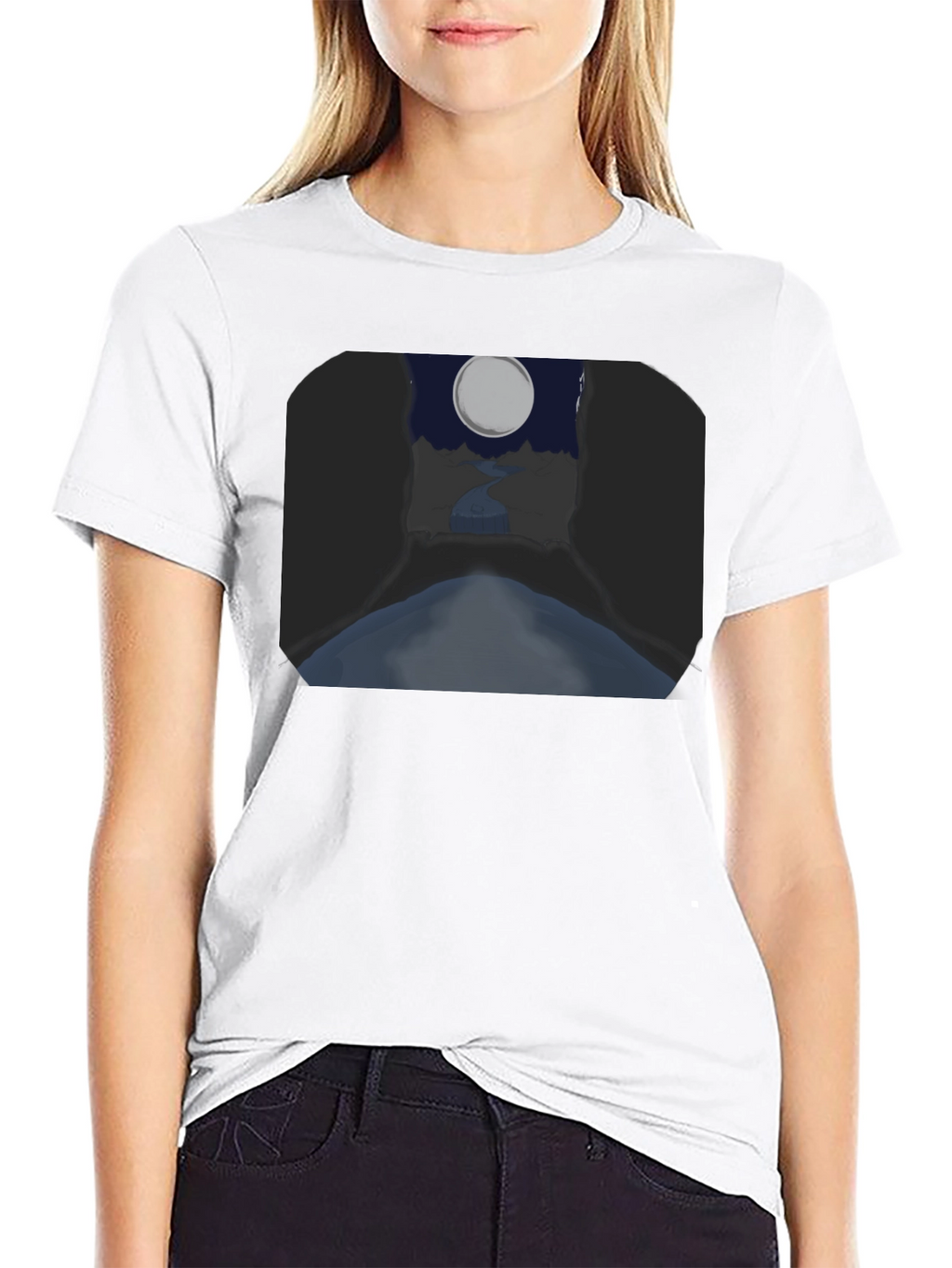 Moonlit River Graphic Tee - Unique Design