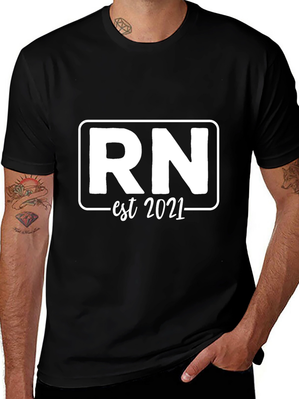 RN Est 2021 T-Shirt Registered Nurse Shirt