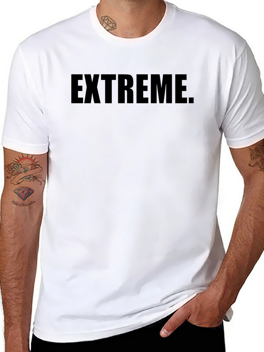 Extreme Graphic Tee - Black Cotton Casual Shirt