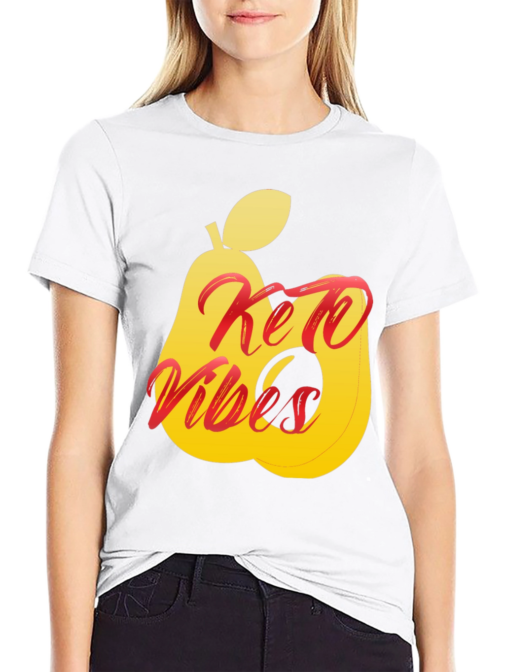 Keto Vibes Black T-Shirt Pear Graphic Tee