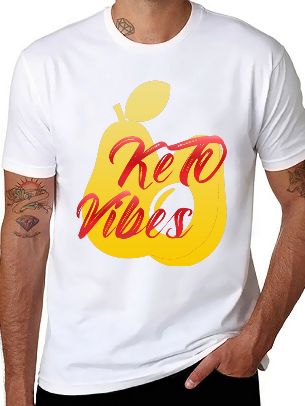Keto Vibes Black T-Shirt Pear Graphic Tee