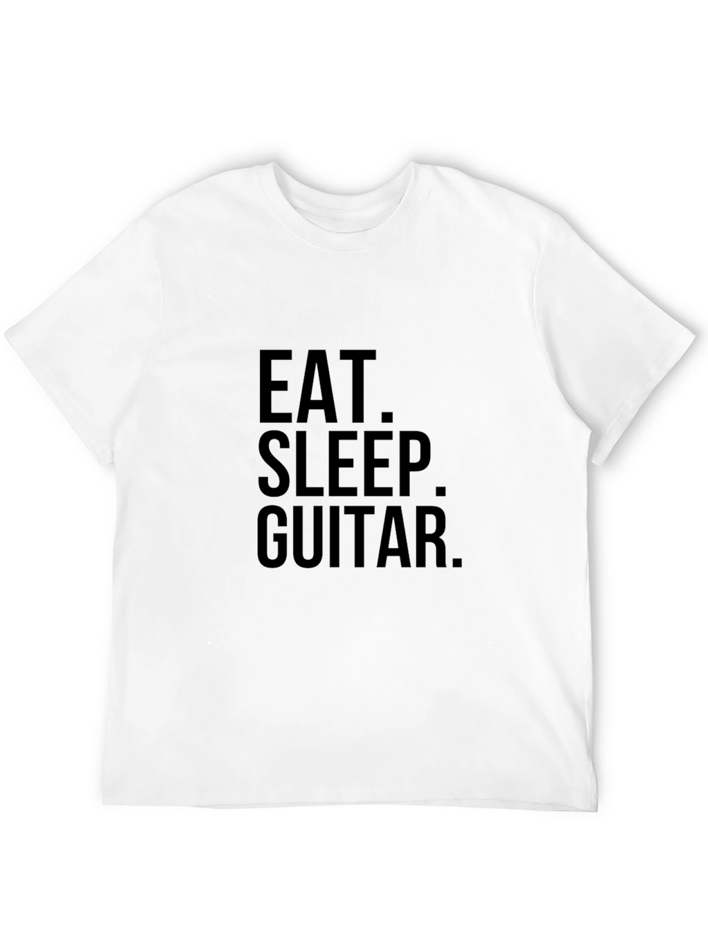 Eat Sleep Guitar Black Graphic Tee Shirt