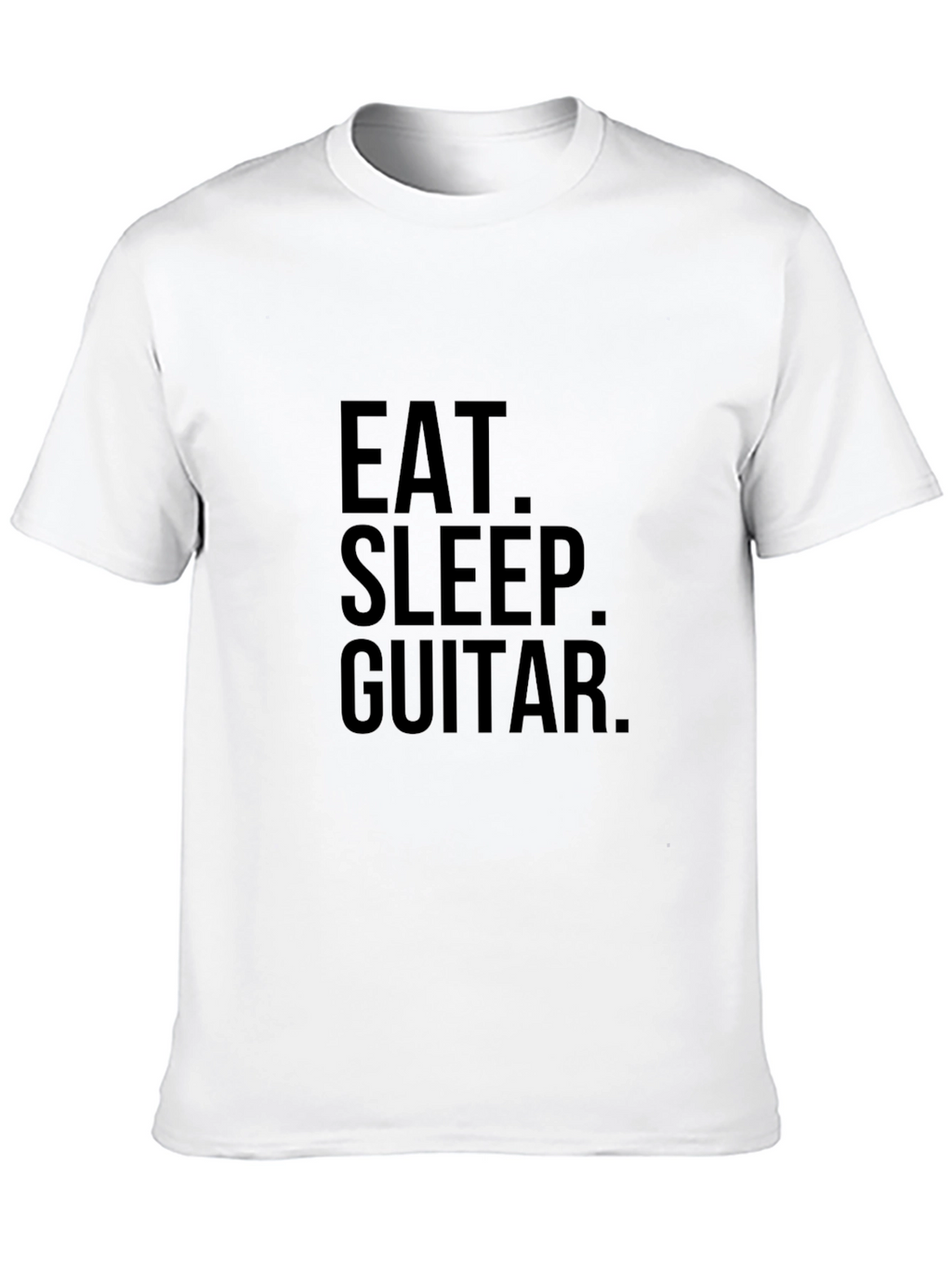 Eat Sleep Guitar Black Graphic Tee Shirt