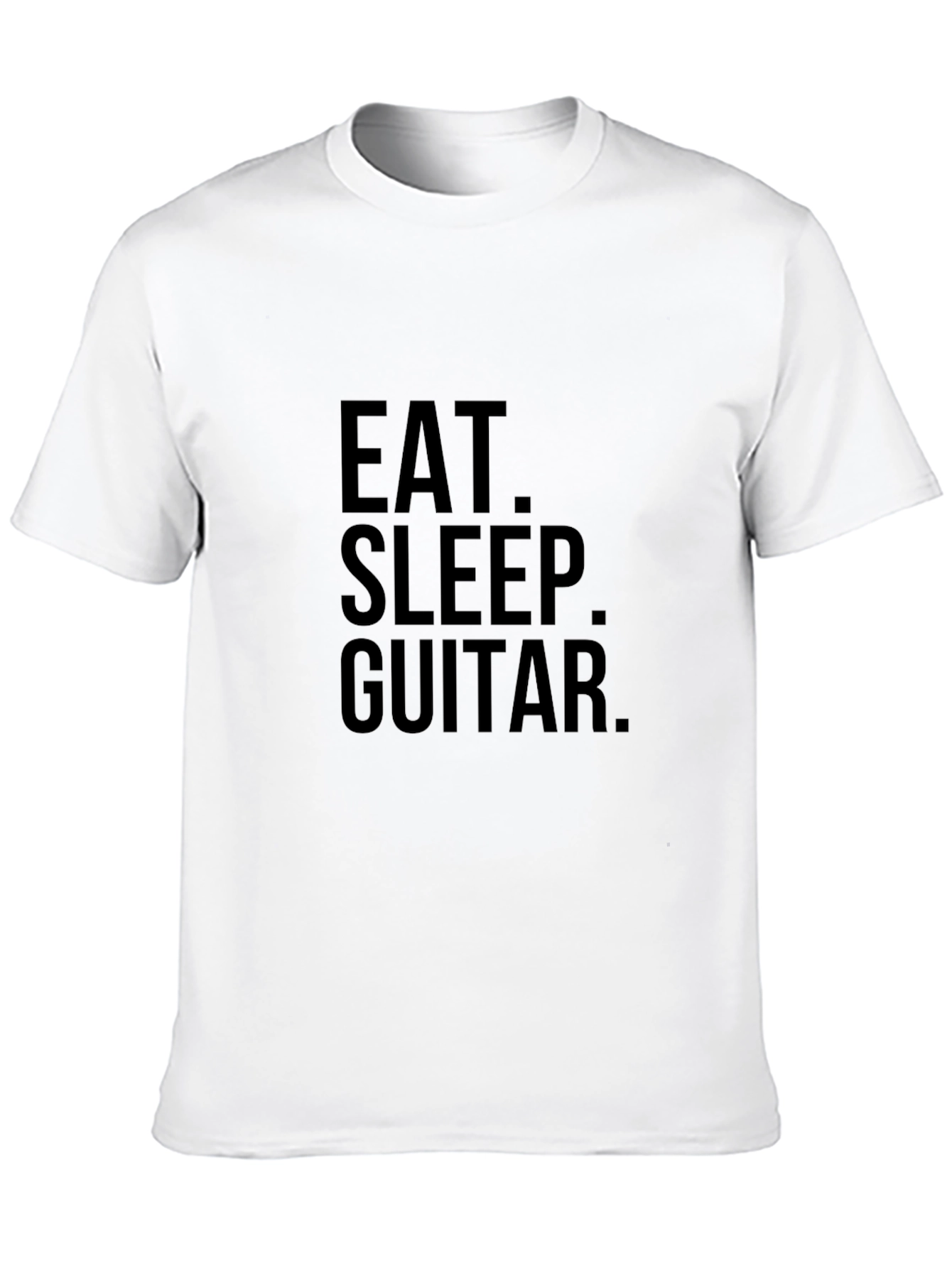Eat Sleep Guitar Black Graphic Tee Shirt