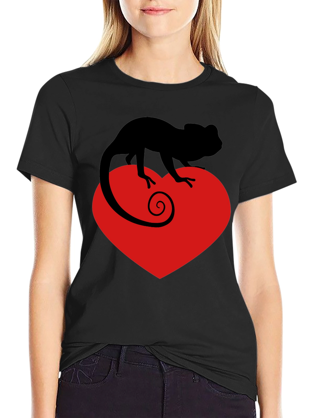 Chameleon Heart Graphic Tee - Love Reptiles!