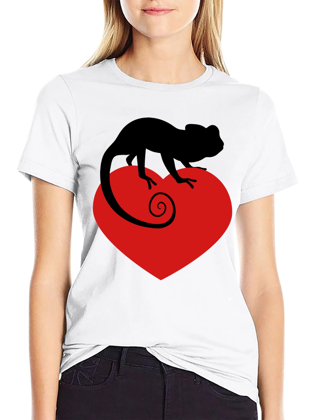 Chameleon Heart Graphic Tee - Love Reptiles!