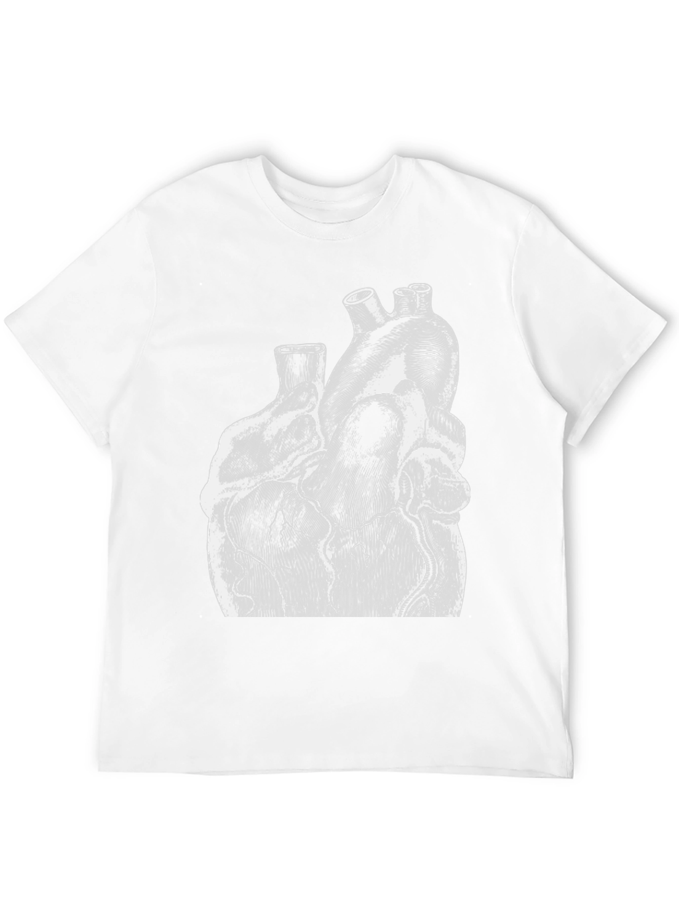Anatomical Heart Graphic Print Black T-Shirt
