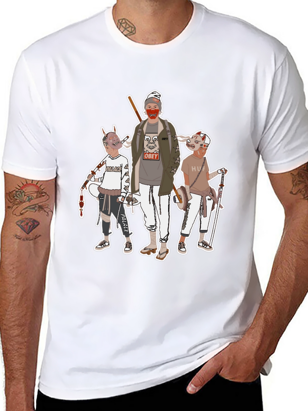 Graphic Print Crew Neck T-Shirt