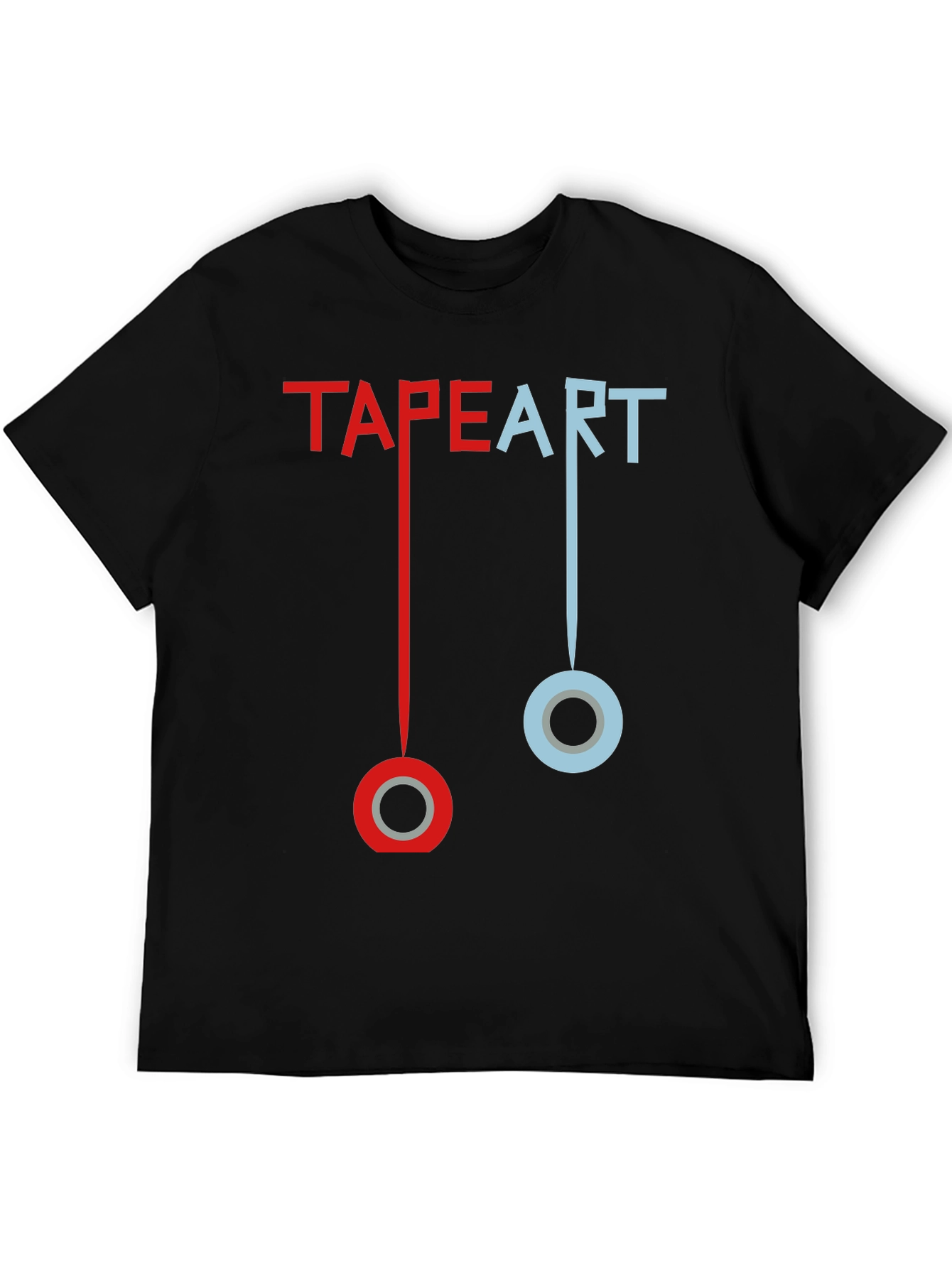 Tape Art T-Shirt: Creative Graphic Tee