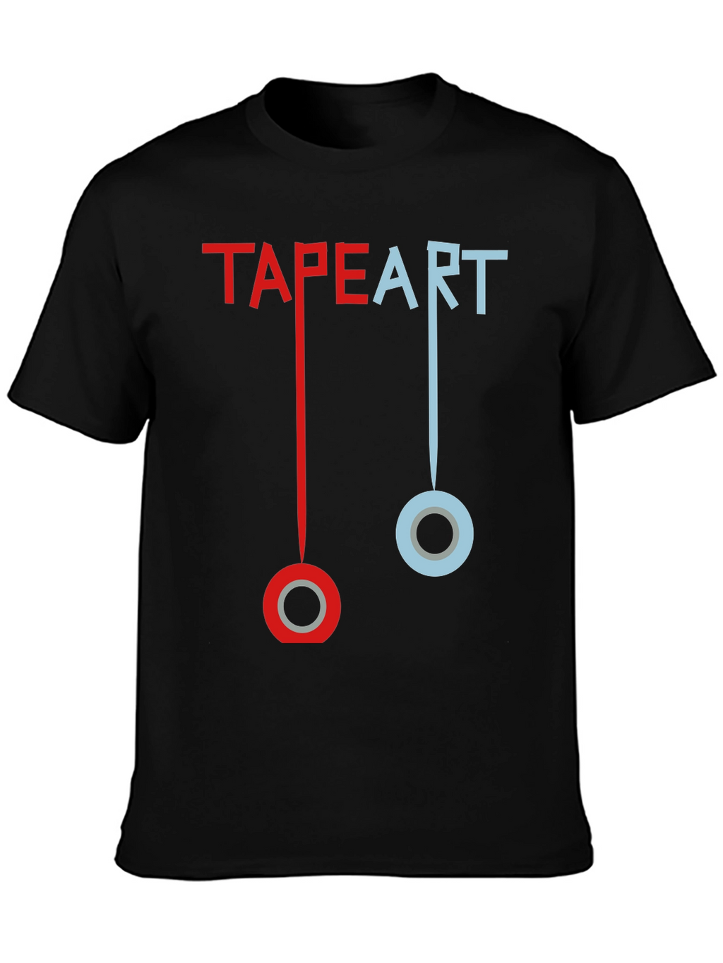 Tape Art T-Shirt: Creative Graphic Tee