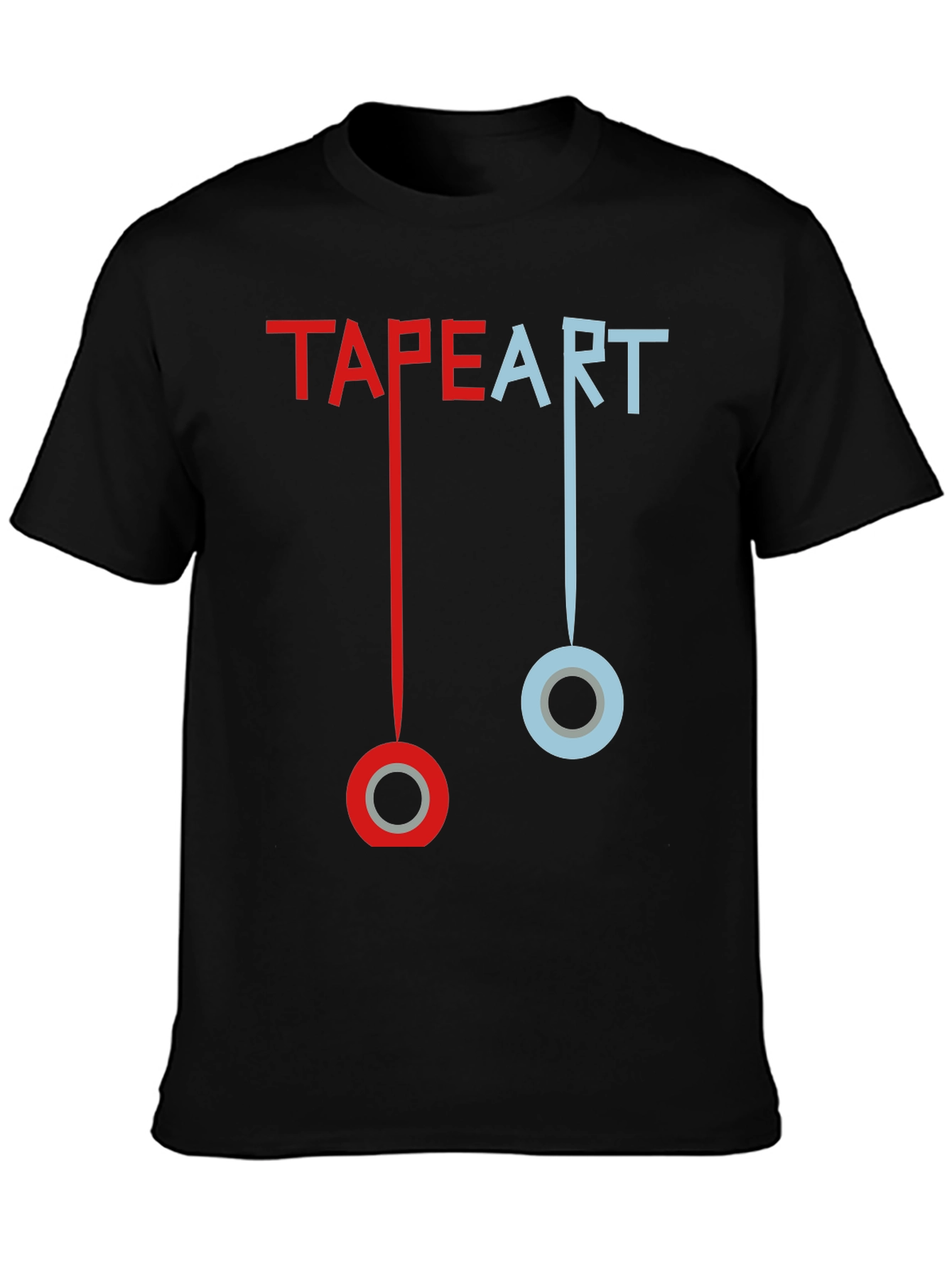 Tape Art T-Shirt: Creative Graphic Tee