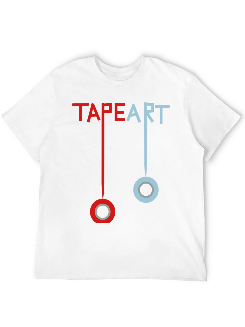 Tape Art T-Shirt: Creative Graphic Tee