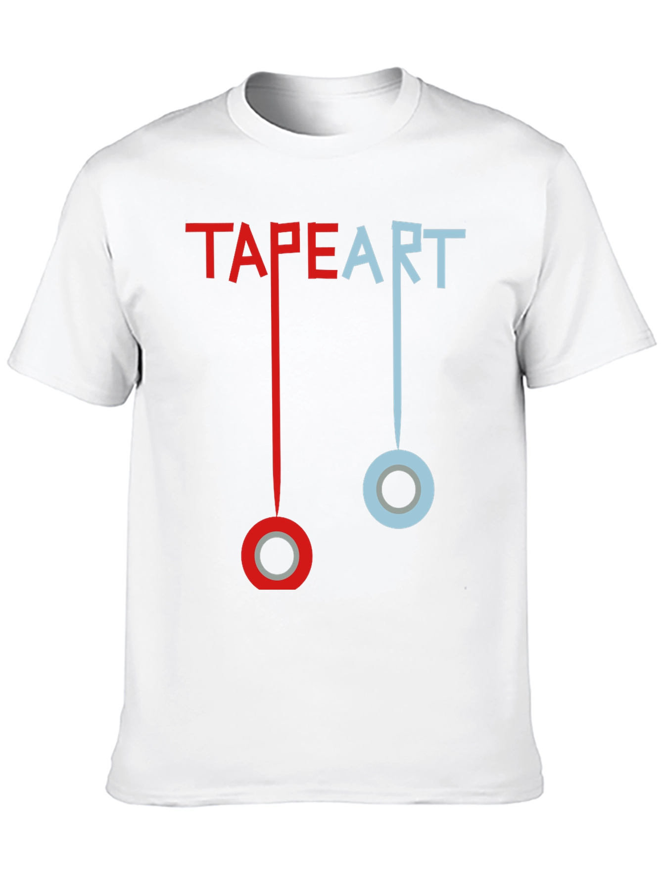Tape Art T-Shirt: Creative Graphic Tee