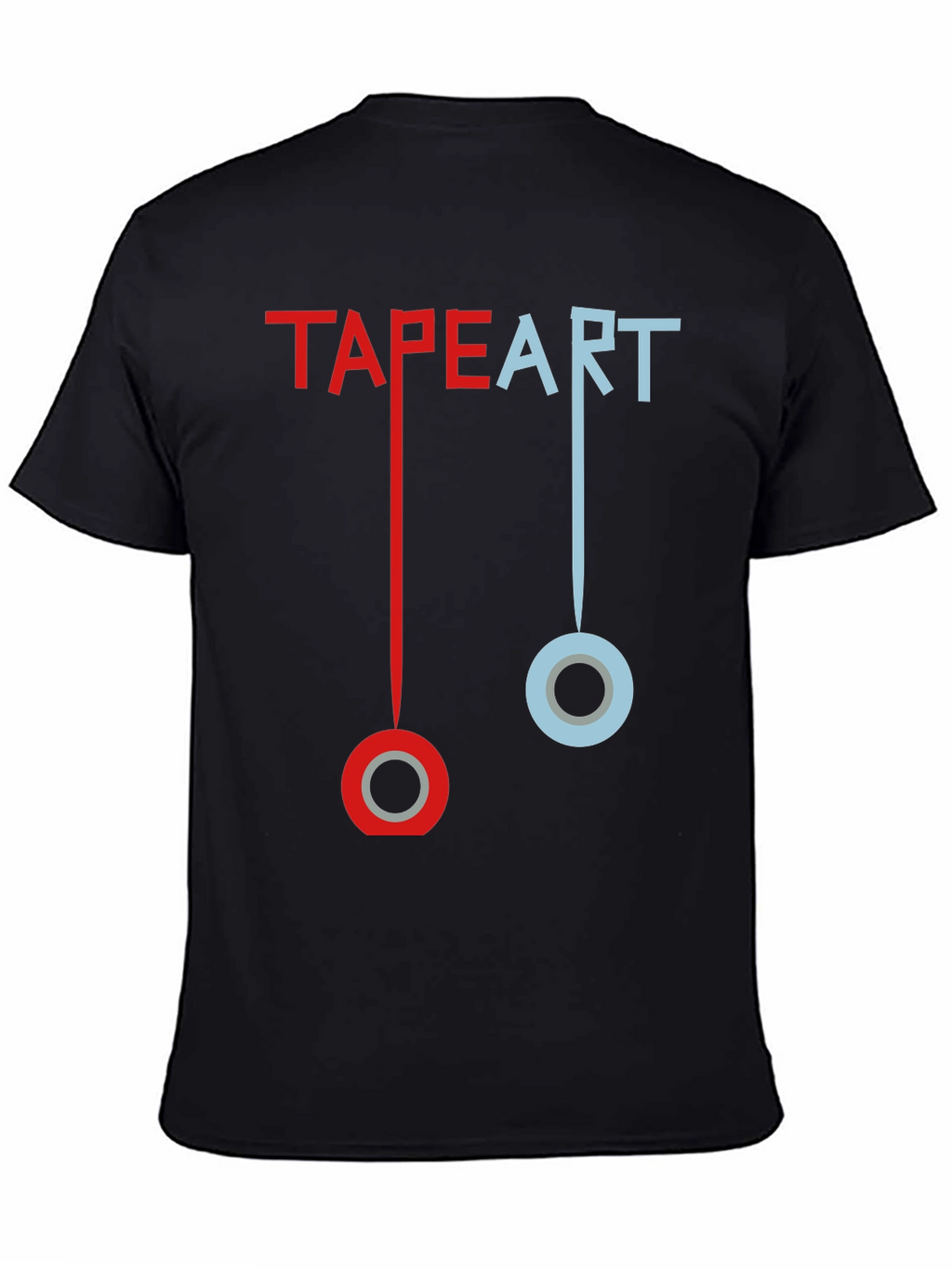 Tape Art T-Shirt: Creative Graphic Tee