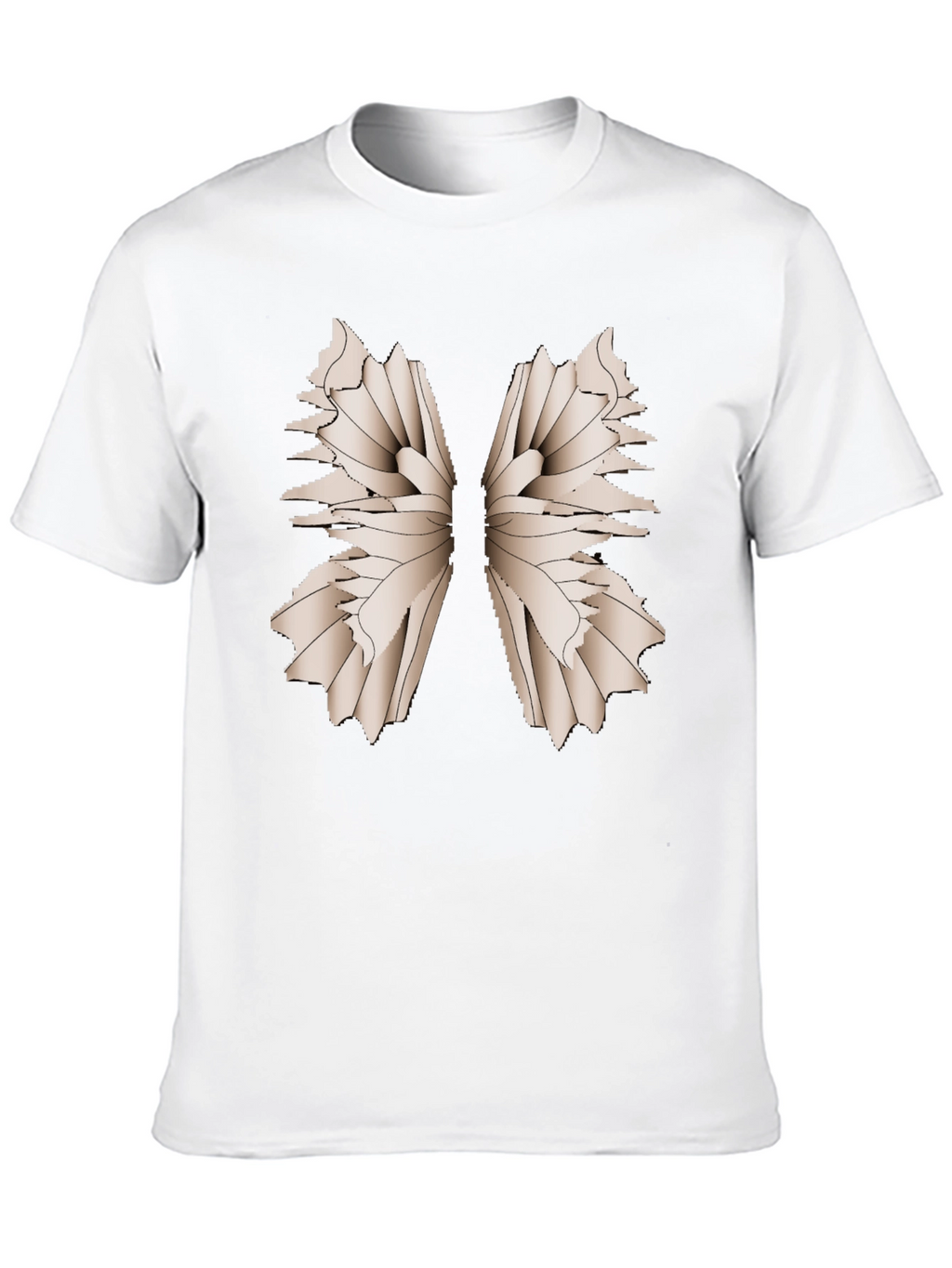 Abstract Wing Print Black T-Shirt