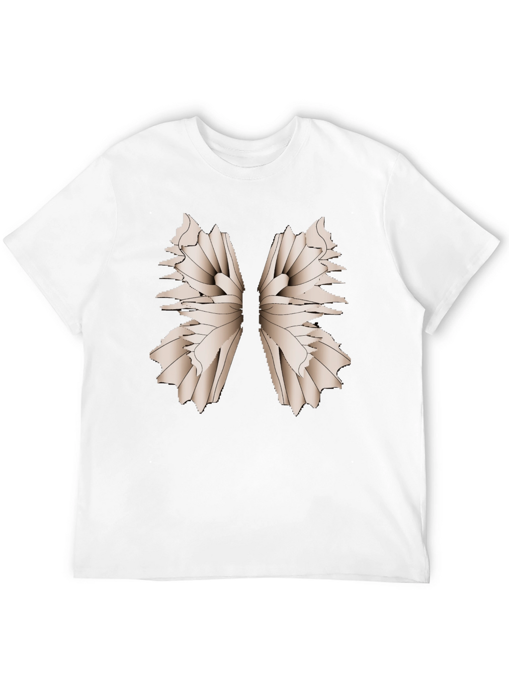 Abstract Wing Print Black T-Shirt