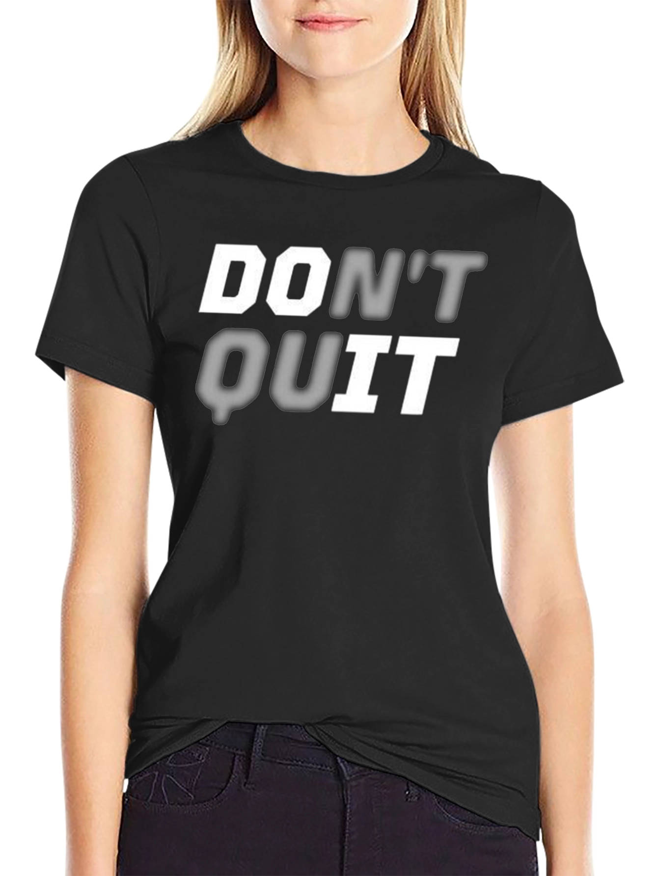Dont Quit Graphic Print T-Shirt