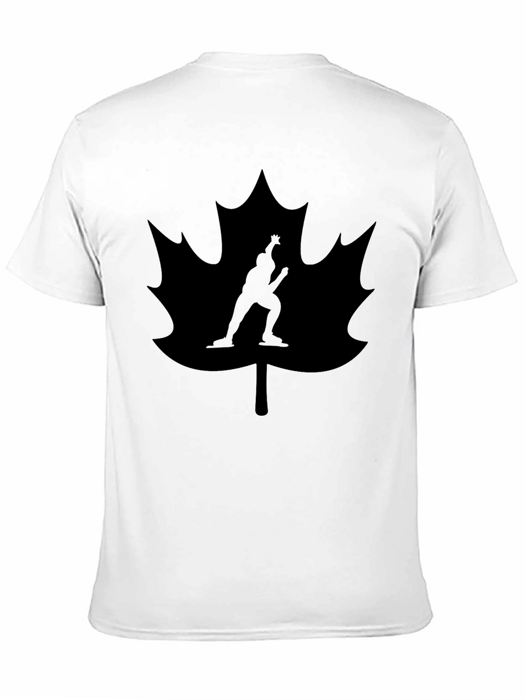 Maple Leaf Figure Skating Black T-Shirt