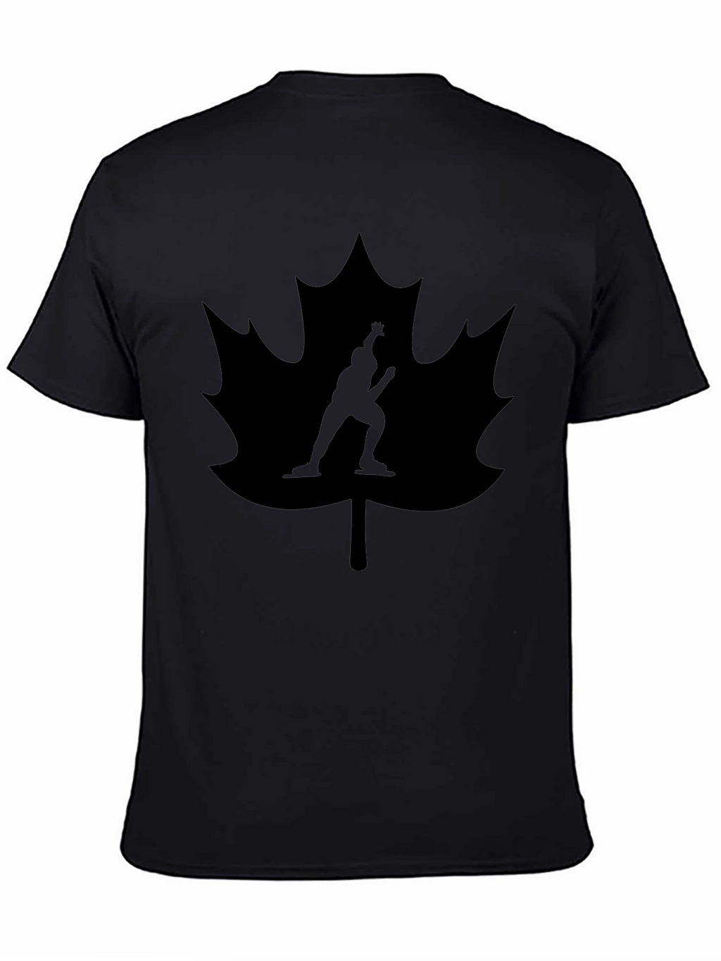 Maple Leaf Figure Skating Black T-Shirt